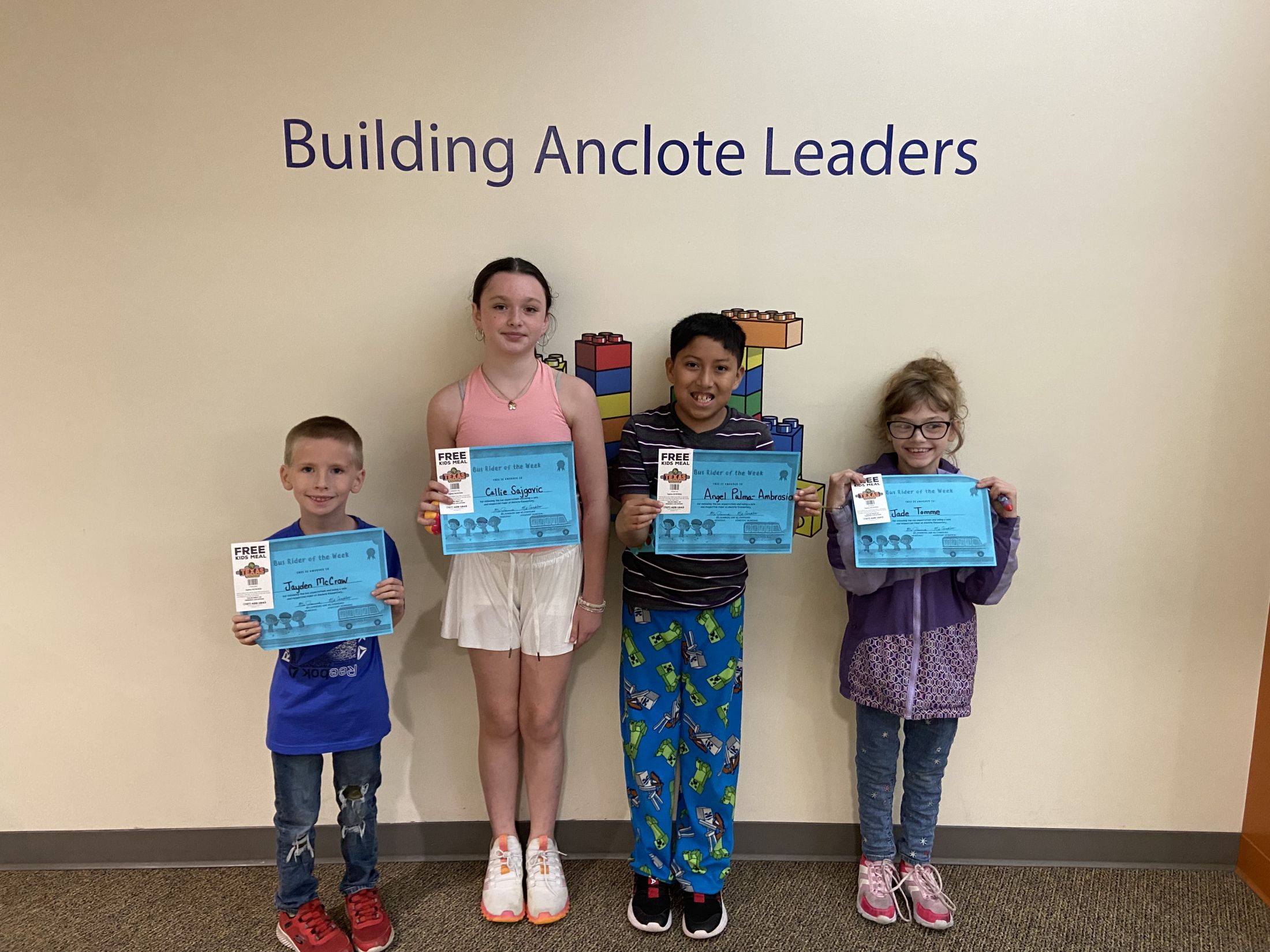 bus riders of the week - <p>Congratulations to our Bus Riders of the Week!</p>