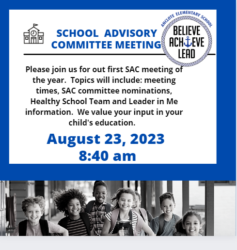 School Advisory Council August Agenda